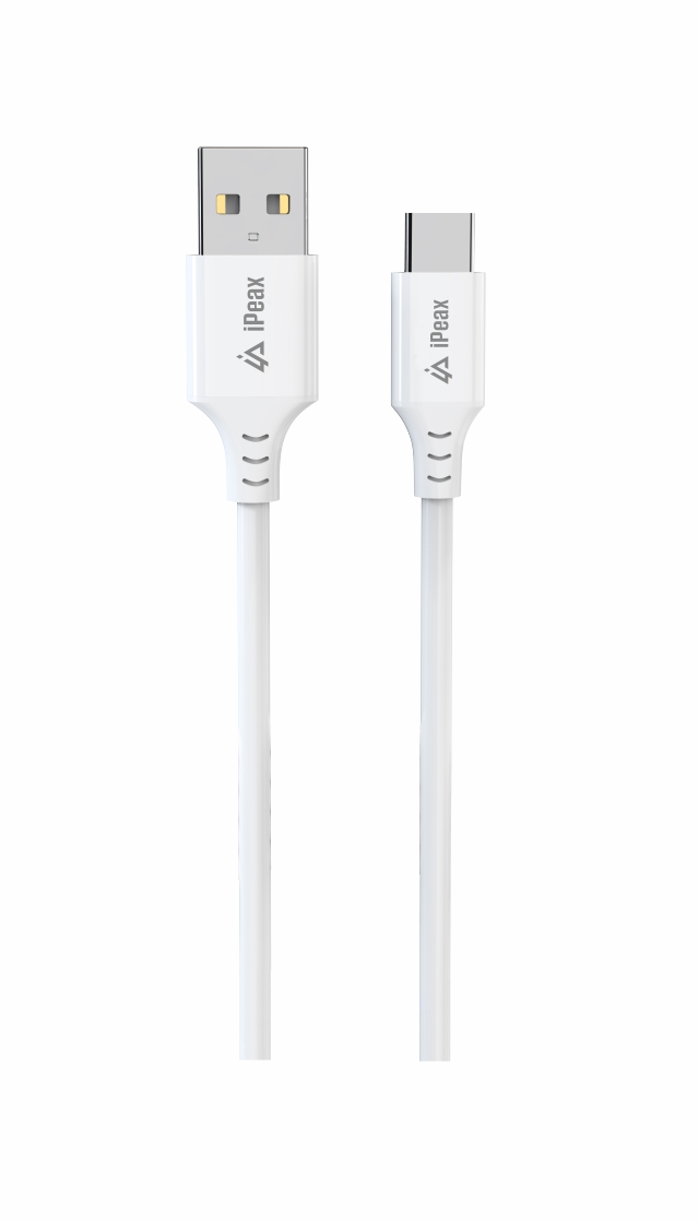 TPU KÁBEL USB-A / USB-C 1, 5M, USB 2.0 BIELÝ 