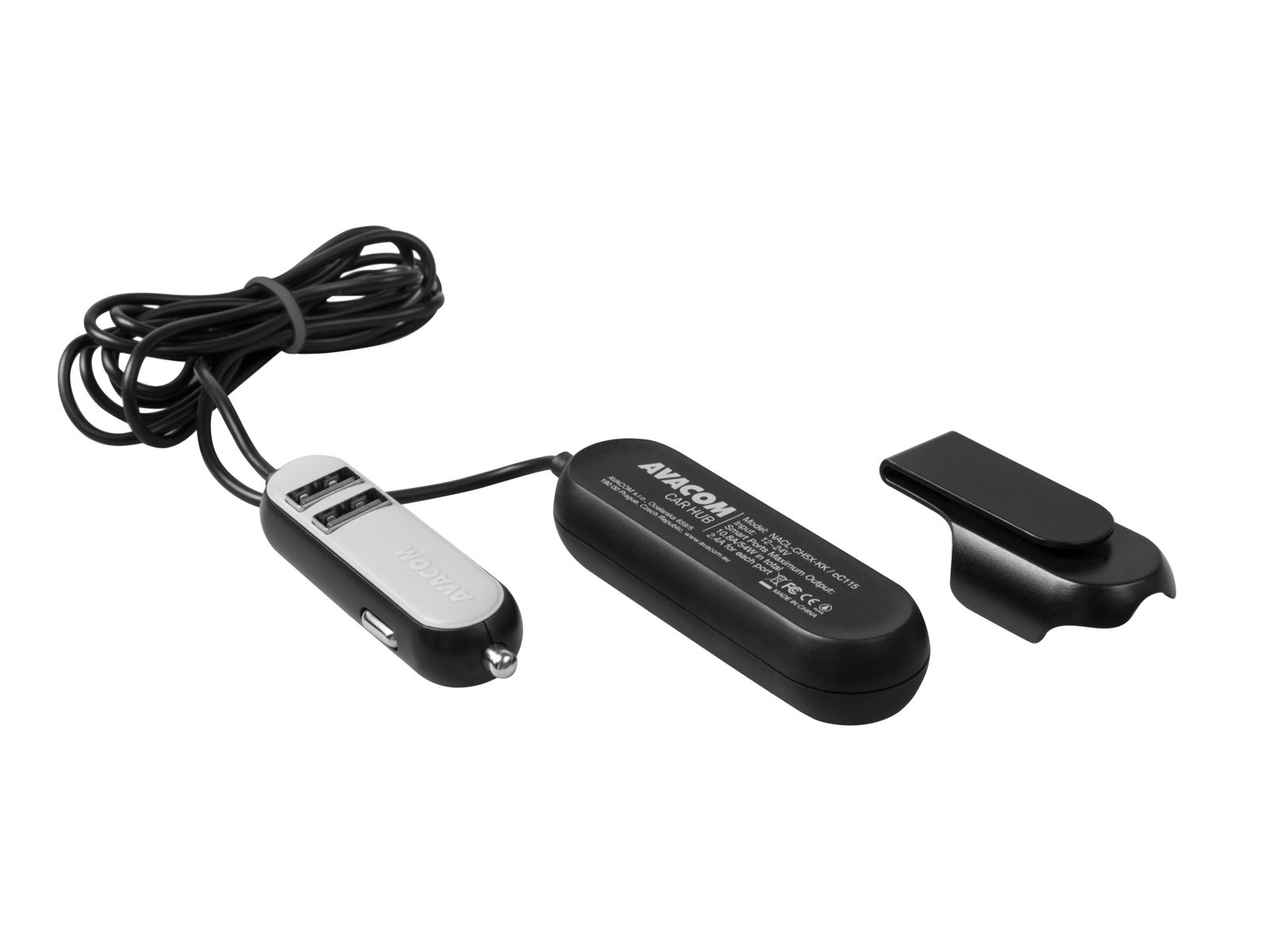 AVACOM CarHUB nabíjačka do auta 5x USB výstup, čierna 