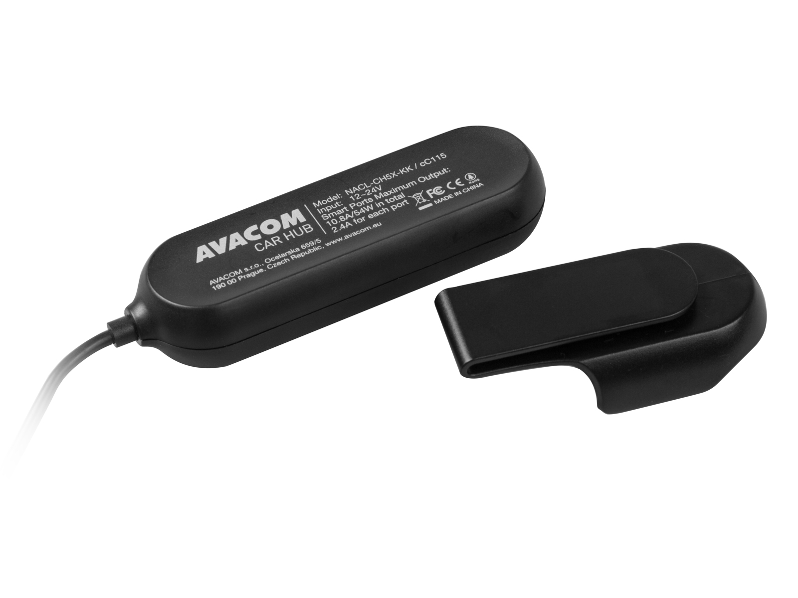 AVACOM CarHUB nabíjačka do auta 5x USB výstup, čierna 