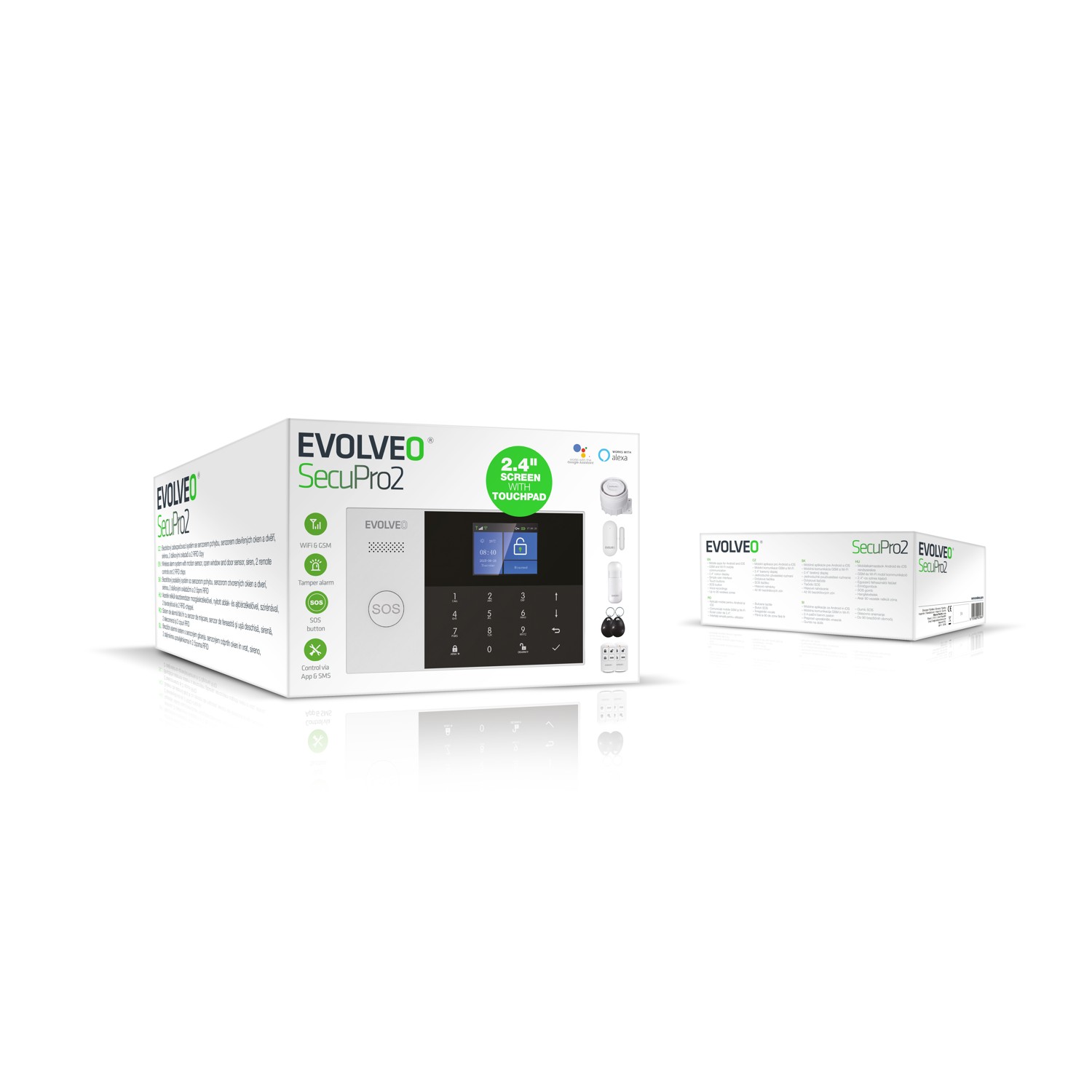 EVOLVEO SecuPro2, šikovný bezdrôtový GSM&Wi-Fi zabezpečovací systém 