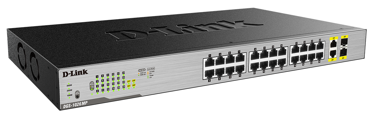 D-Link DGS-1026MP 24x10/ 100/ 1000 Desktop Switch