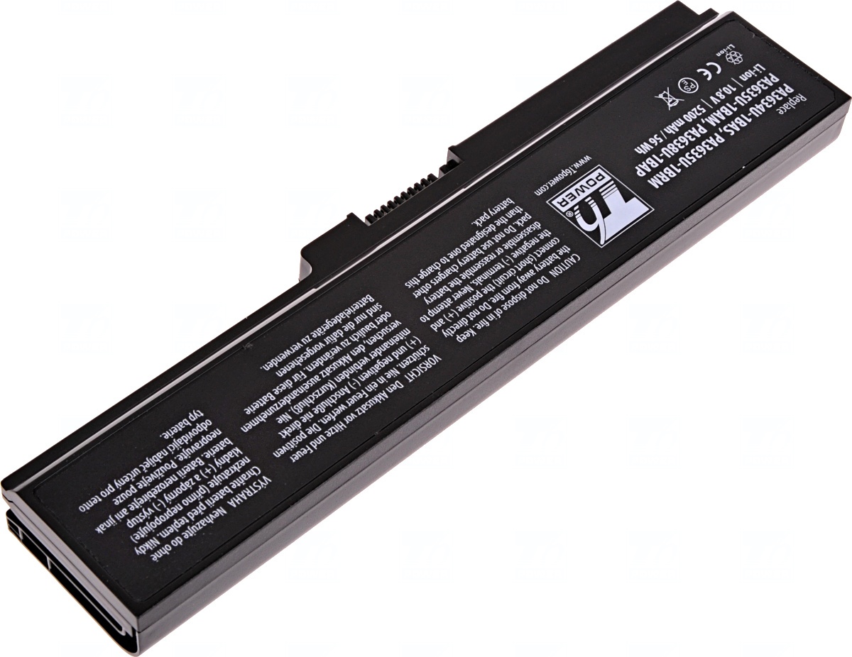 Batéria T6 Power Toshiba Satellite A660, C650, L510, L630, L650, L670, U400, 5200mAh, 56Wh, 6cell 