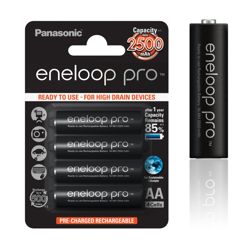 Panasonic Eneloop Pro AA NiMH 1, 2 V 2500mAh BL4