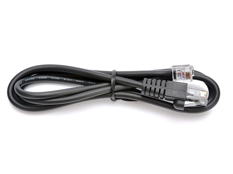 Kábel RJ12 9-12V pre pokladničnú zásuvku a tlačiareň/ pokladňu, 1, 1 m, čierny