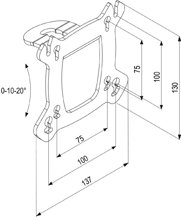 Vogel´s LCD adaptér VESA50/ 75/ 100 PFI 3015 - čierny 