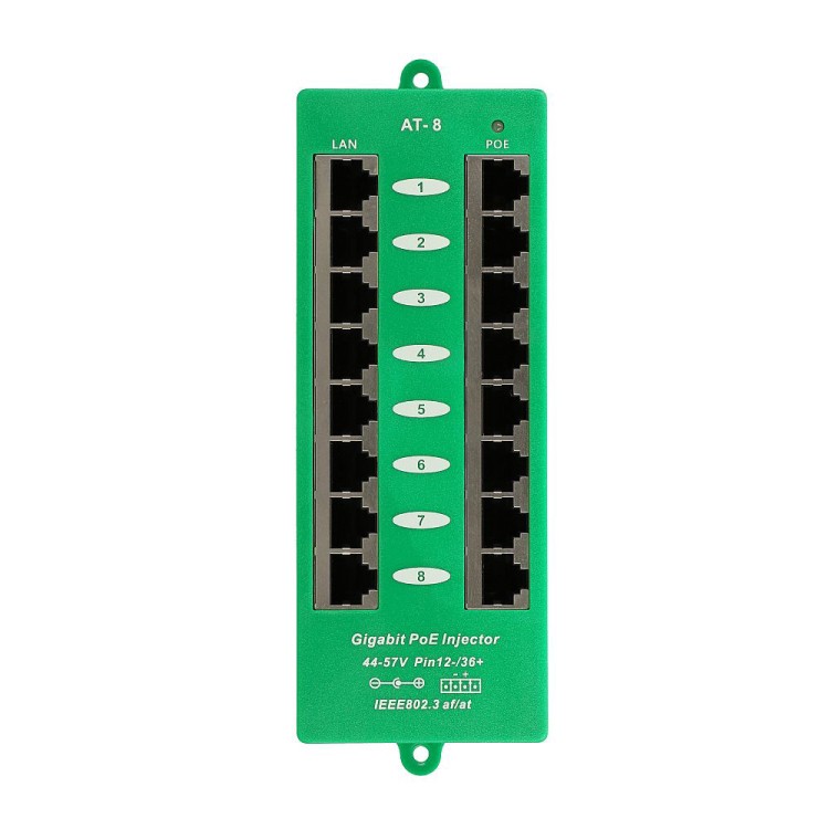 POE-PAN8-GBATF 802.3af/ at GB tienený 8port Poe