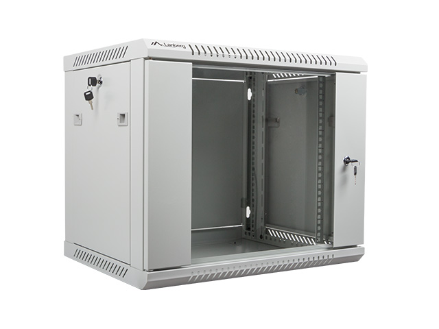 Nástenný rack 19"" 9U 600X450mm sivý flat pack 
