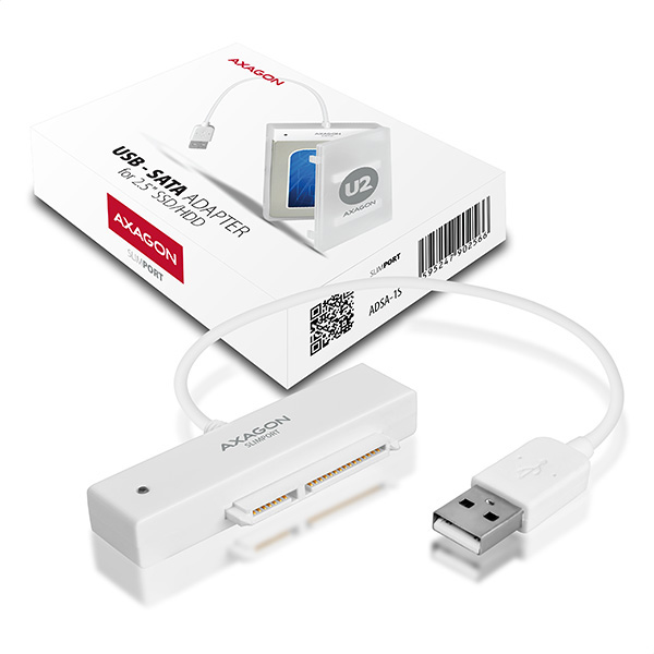 AXAGON ADSA-1S, USB2.0 - SATA HDD/ SSD adaptér vr. 2.5