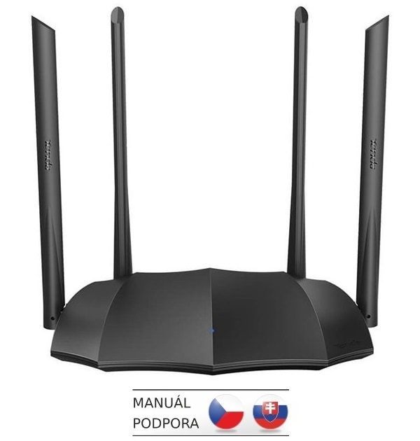 Tenda AC8 WiFi AC1200 Gigabit Router 1200Mbps, 1x GWAN, 3x GLAN, 4x 6dBi antény, WISP, Repeater
