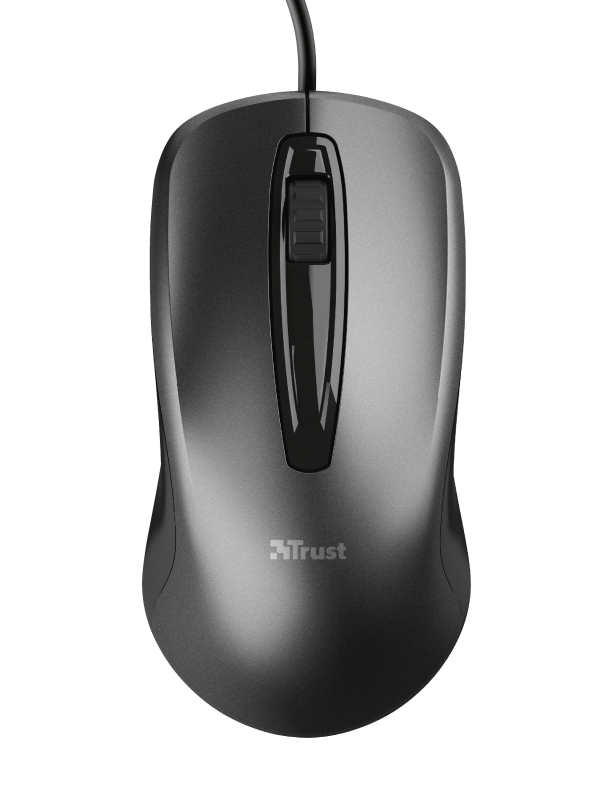 TRUST CARVE/ Kancelárska/ Optická/ 1 200 DPI/ Drôtová USB/ Čierna