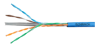 Kábel U/ UTP Cat.6 4x2xAWG24 300 MHz, LS0H modrý, Eca, drôt