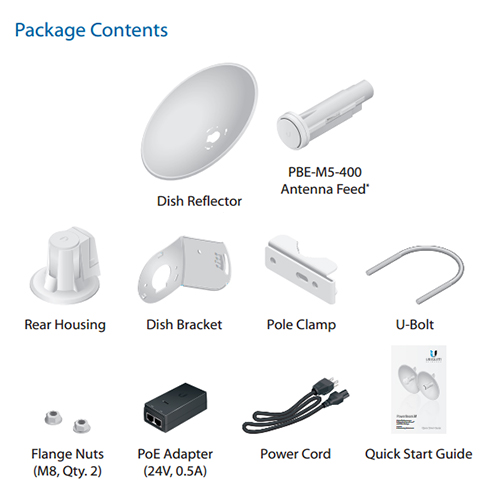 Ubiquiti PowerBeam M5, anténa 400mm 