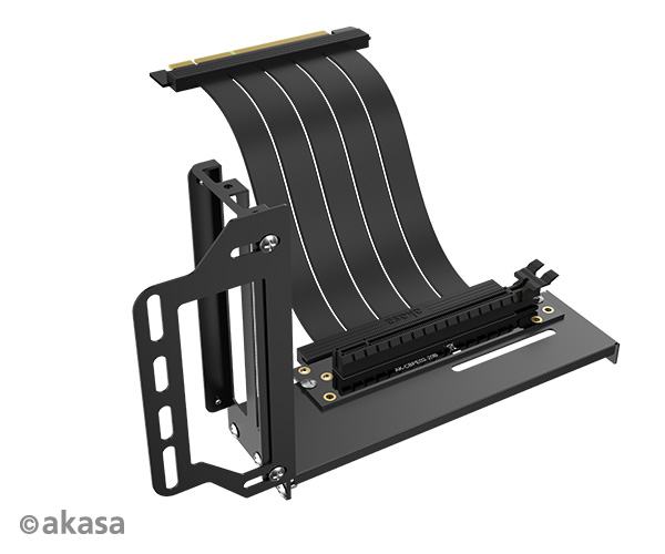 AKASA Riser black Pro, vertikálny VGA držiak 