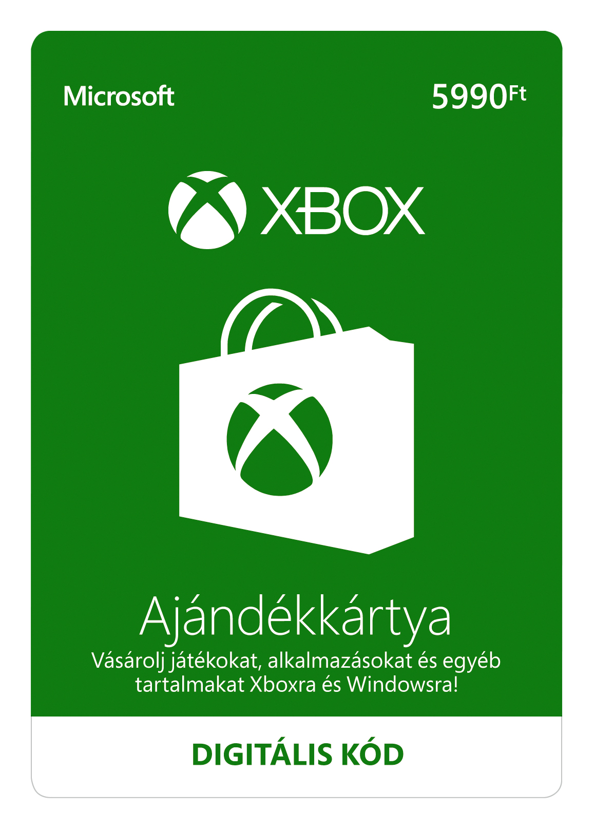 ESD XBOX - Dárková karta Xbox 5990 HUF