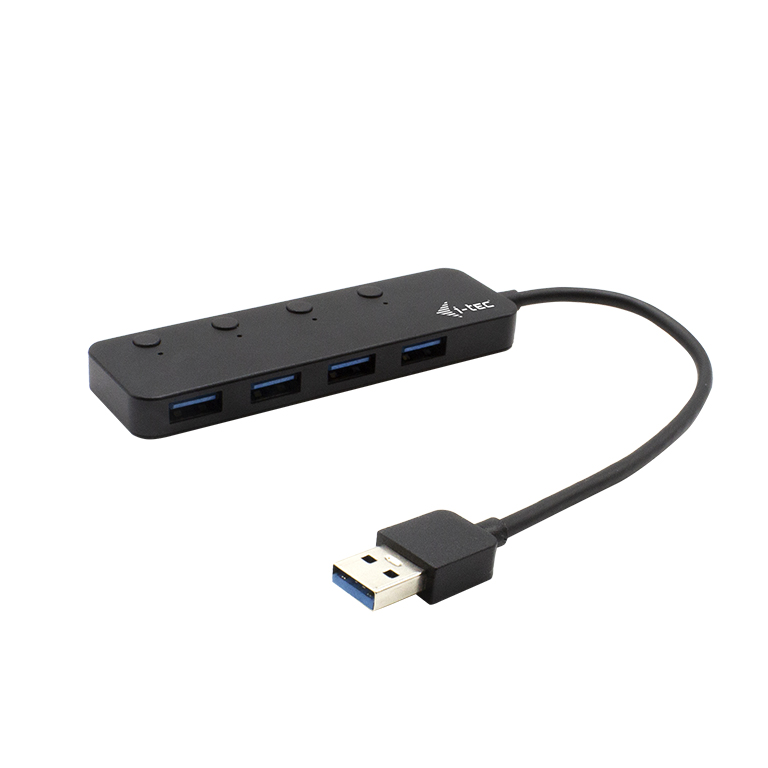 i-tec USB 3.0 Metal HUB 4 Port s vypínačmi na jednotlivých portoch 