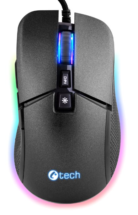 C-TECH Dawn/ Herná/ Optická/ Pre pravákov/ 6 400 DPI/ Drôtová USB/ Čierna