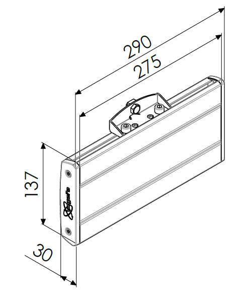 Vogel´s horizontálna časť adaptéra Connect-it PFB 3402 B, 290 mm, čierna 
