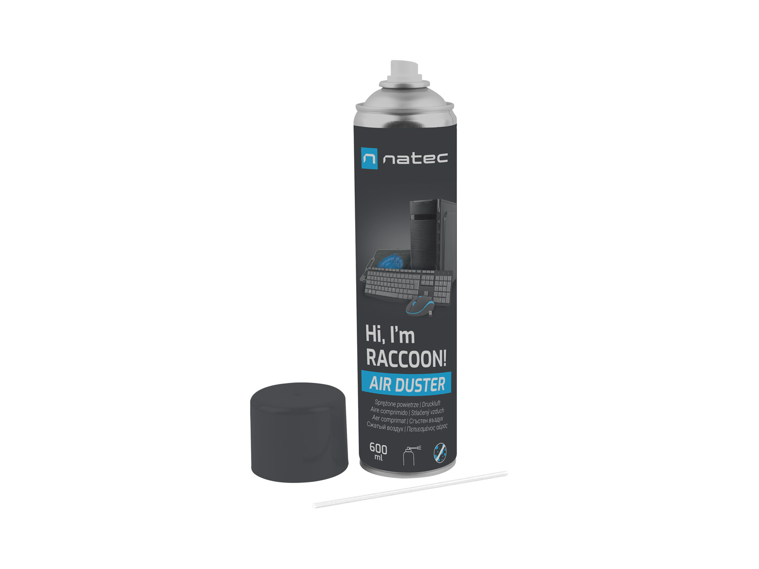 Natec stlačený vzduch RACCOON AIR 600 ml 