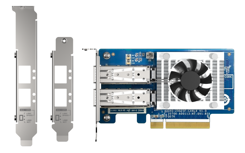 QNAP QXG-25G2SF-CX6 - 25GbE (2porty) PCIe karta; nízky profil; PCIe Gen4 x8 
