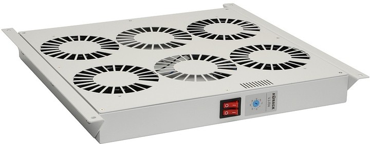 Ventilačná jednotka 4 vent., Termostat, do stropu aj dna VJ-R4, sivá 