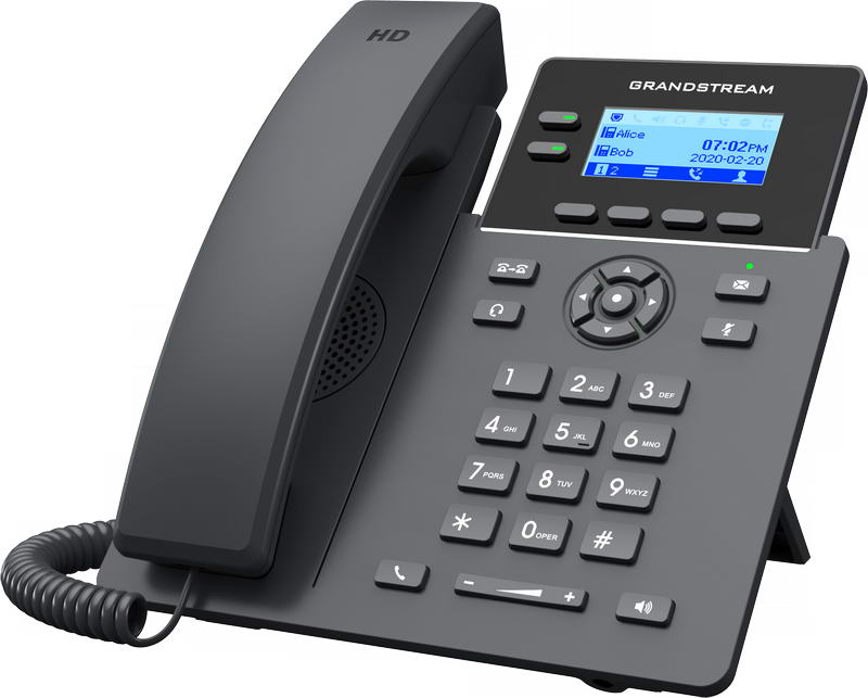 Grandstream GRP2602W SIP telefón, 2, 21" LCD podsv. displej, 4 SIP účty, 2x100Mbit port, WiFi 