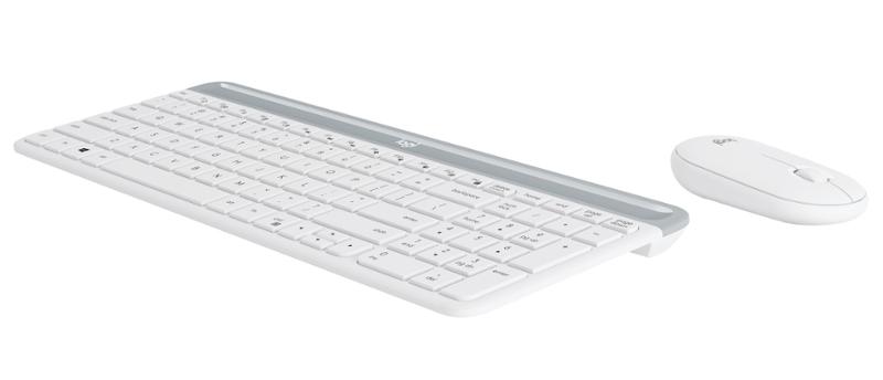 PROMO set Logitech slim Wireless MK470 - white, US 