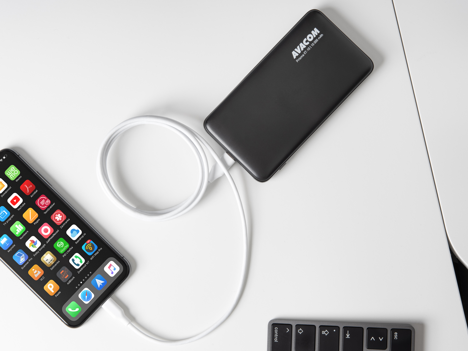 AVACOM MFIC-120W kábel USB-C - Lightning, MFi certifikácia, 120cm, biela 