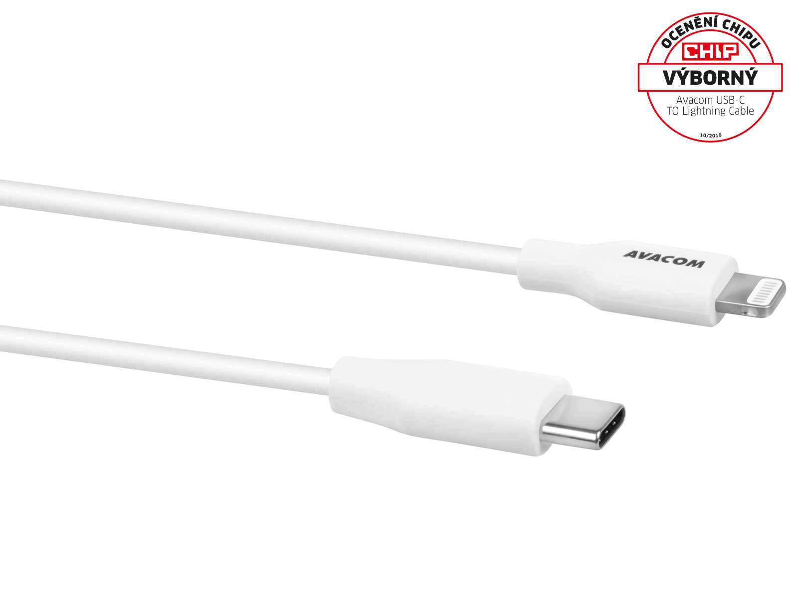 AVACOM MFIC-120W kábel USB-C - Lightning, MFi certifikácia, 120cm, biela