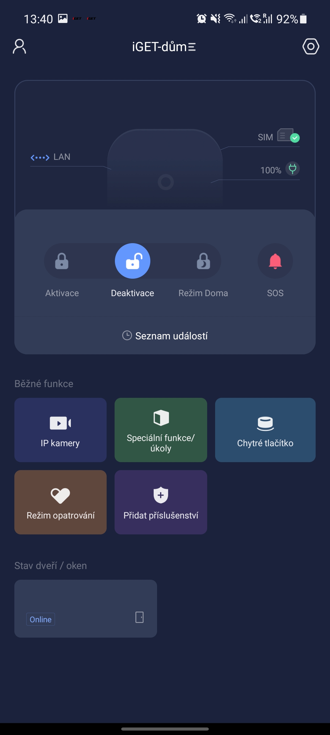 iGET SECURITY M5-4G Premium - Inteligentný 4G/ WiFi/ LAN alarm, ovládanie kamier a zásuviek, Android, iOS 
