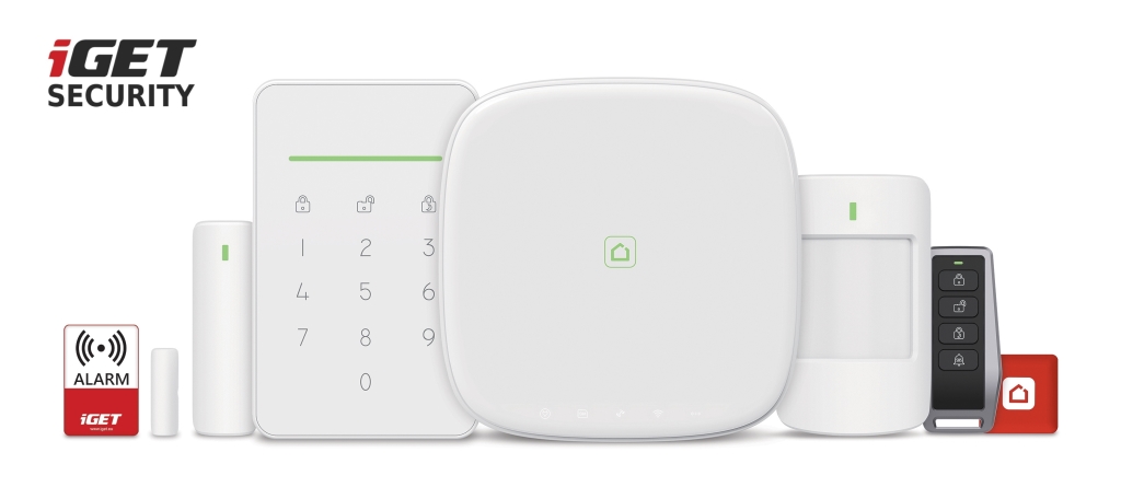 iGET SECURITY M5-4G Premium - Inteligentný 4G/ WiFi/ LAN alarm, ovládanie kamier a zásuviek, Android, iOS