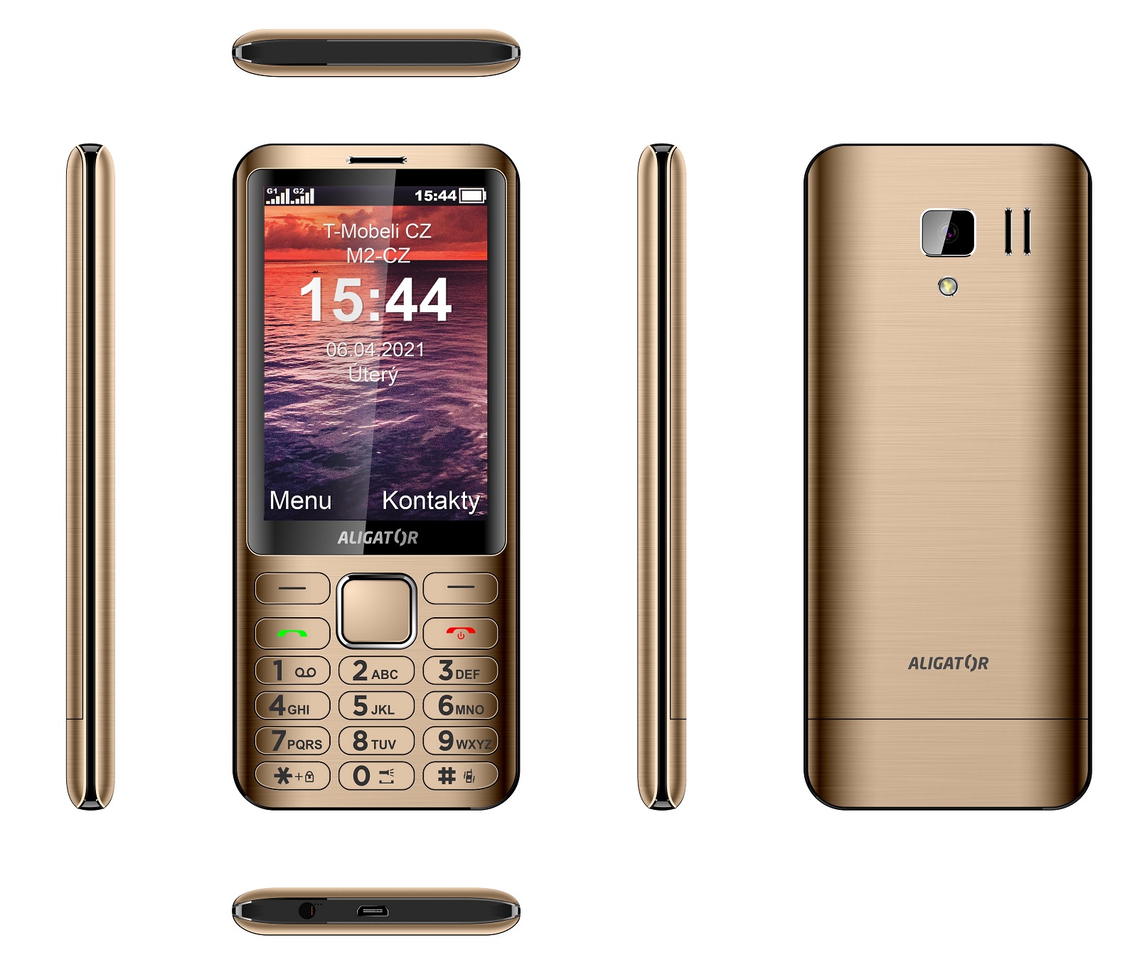 ALIGATOR D950 Dual sim zlatý 