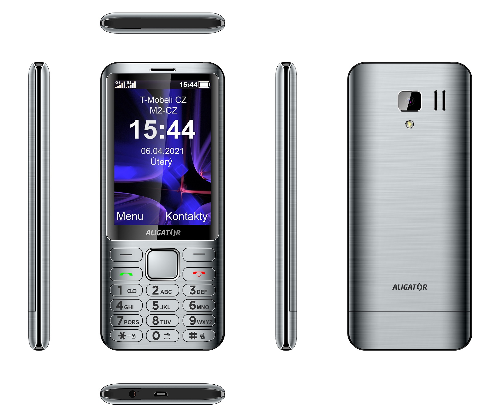 ALIGATOR D950 Dual sim strieborný 