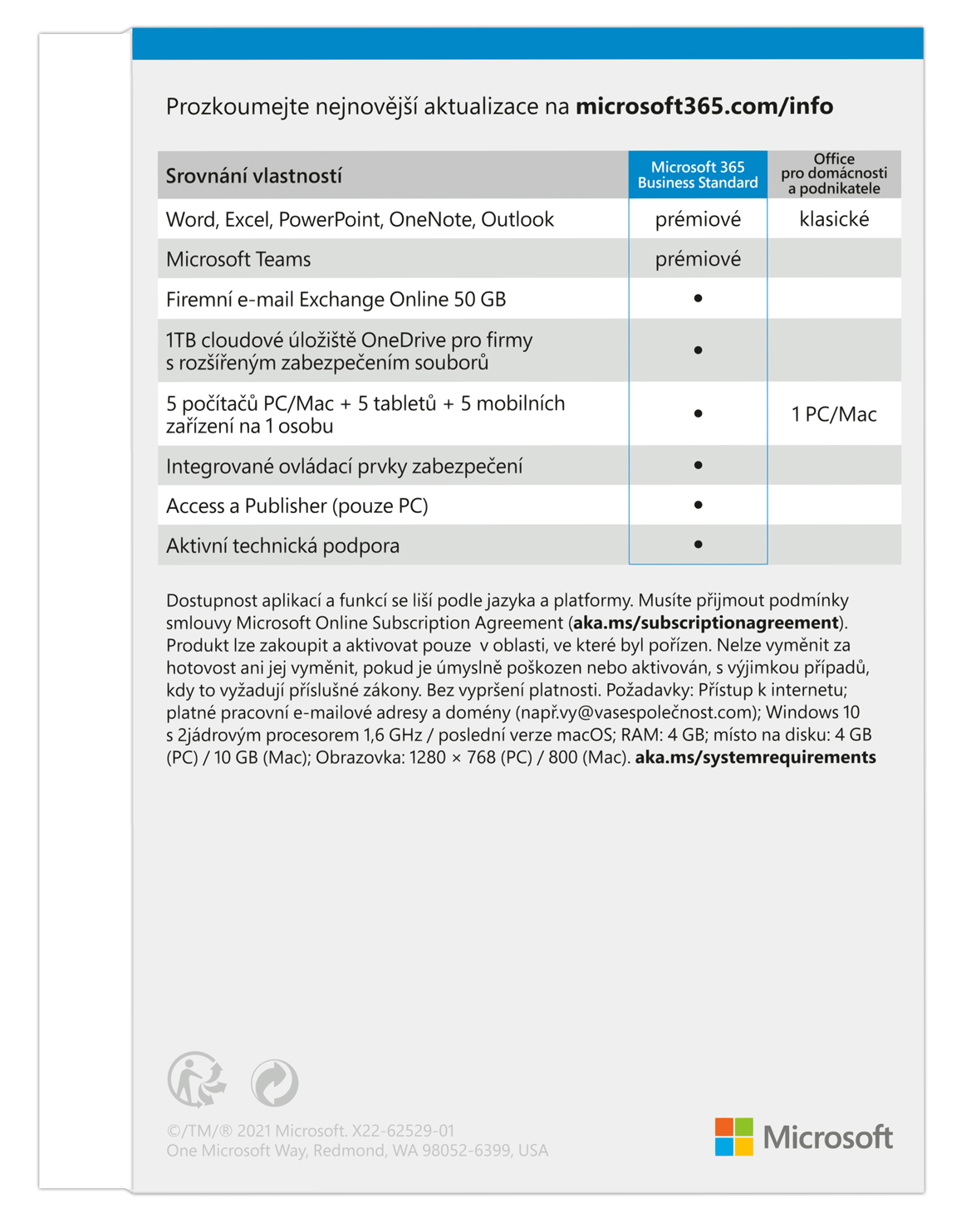 Microsoft 365 Business Standard P8 Mac/ Win Eng 