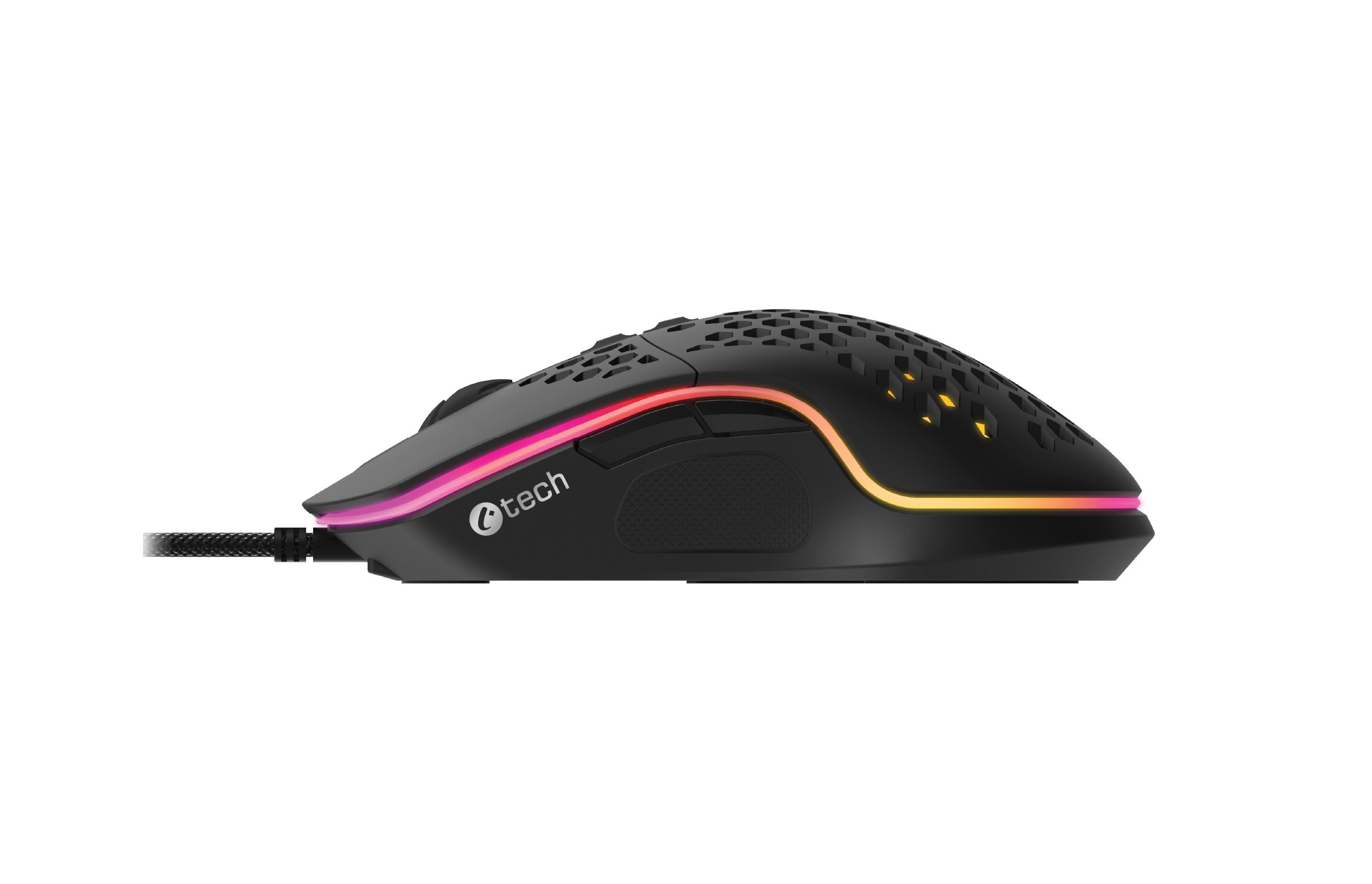C-TECH Scarab/ Herná/ Optická/ Pre pravákov/ 7 200 DPI/ Drôtová USB/ Čierna 
