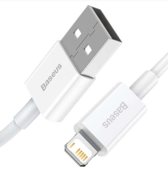 Baseus CALYS-B02 Superior Fast Charging Kábel Lightning 2.4A 1.5m White 