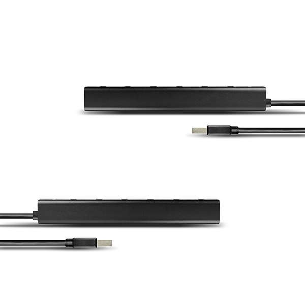 AXAGON HUE-SA7BP, 7x USB 3.0 ALU CHARGING hub, vr. AC adaptéra, kábel USB-A 40cm 
