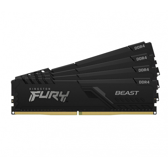 Kingston FURY Beast/ DDR4/ 64GB/ 3600MHz/ CL18/ 4x16GB/ Black