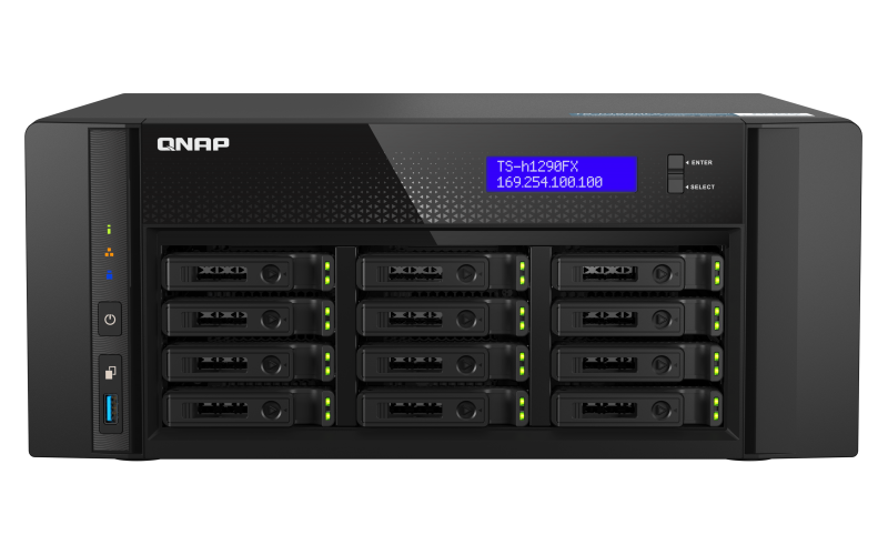 QNAP TS-h1290FX-7302P-128G (AMD EPYC, 128GB ECC RAM, 12x 2, 5