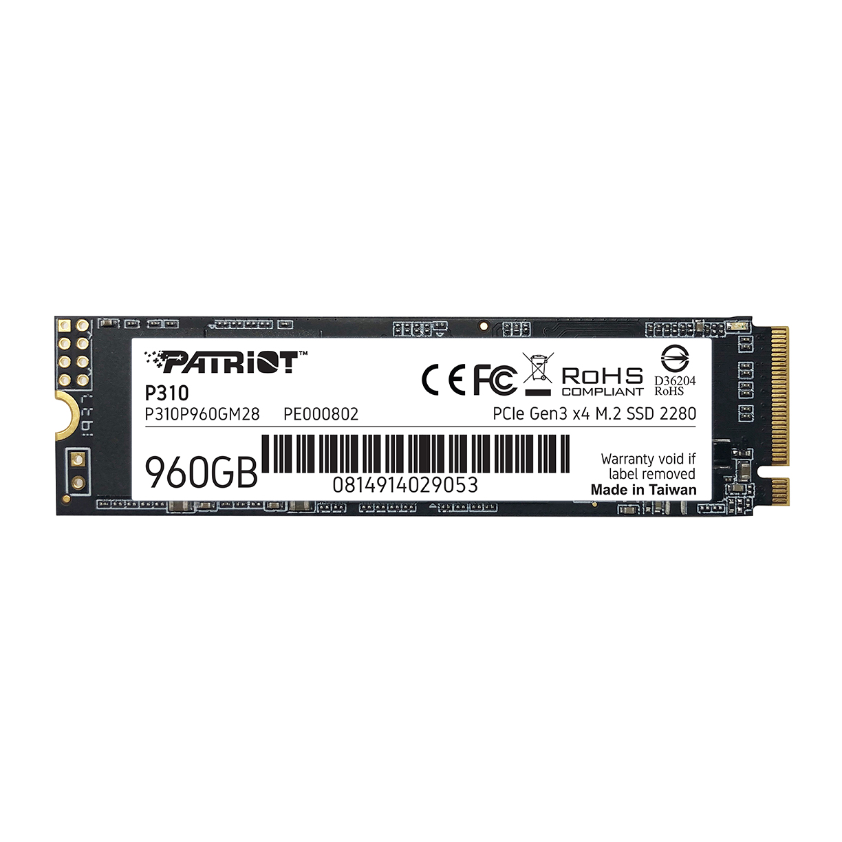 PATRIOT P310/ 960GB/ SSD/ M.2 NVMe/ 5R