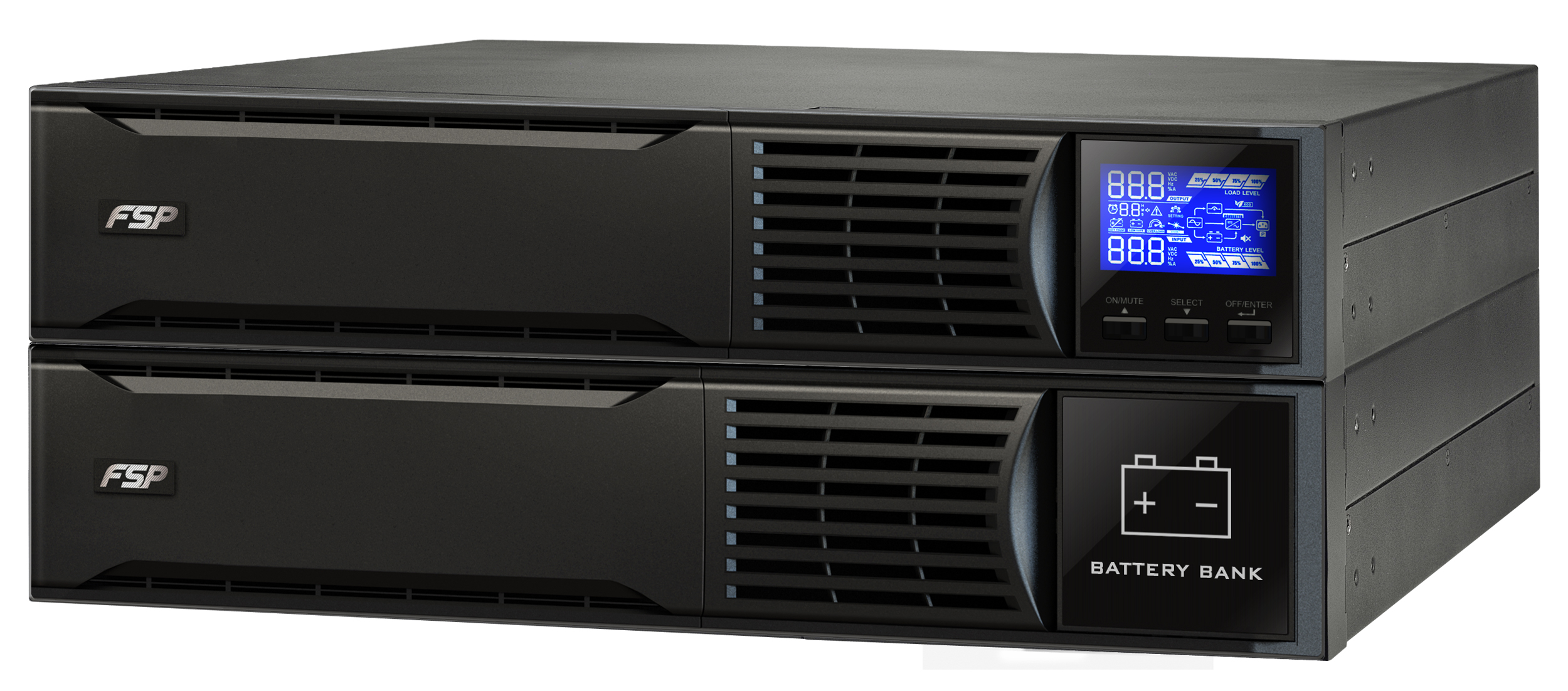 FSP UPS CHAMP 2K rack/ tower, 2U, Schuko, 2000 VA/ 1800 W, online 
