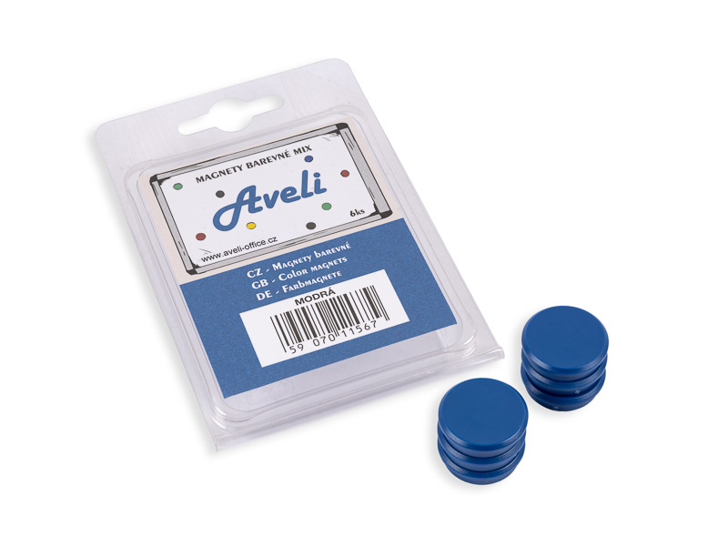 Set magnetov AVELI, modrá farba 