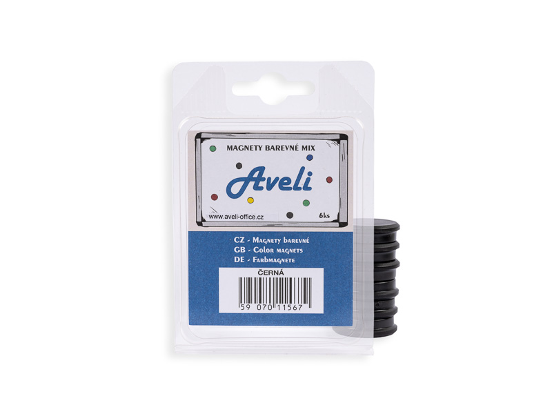 Set magnetov AVELI, čierna farba
