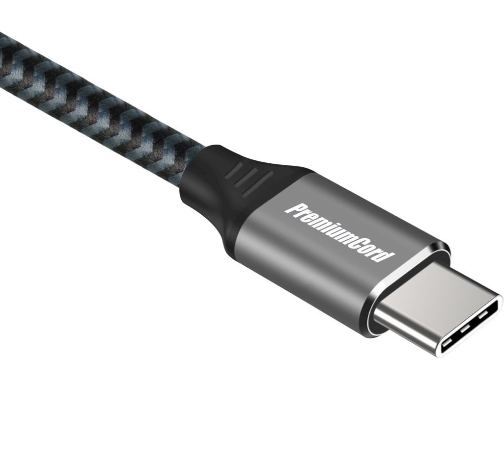 PremiumCord USB-C kábel (USB 3.2, 5A, 20Gbit/ s) 2m 