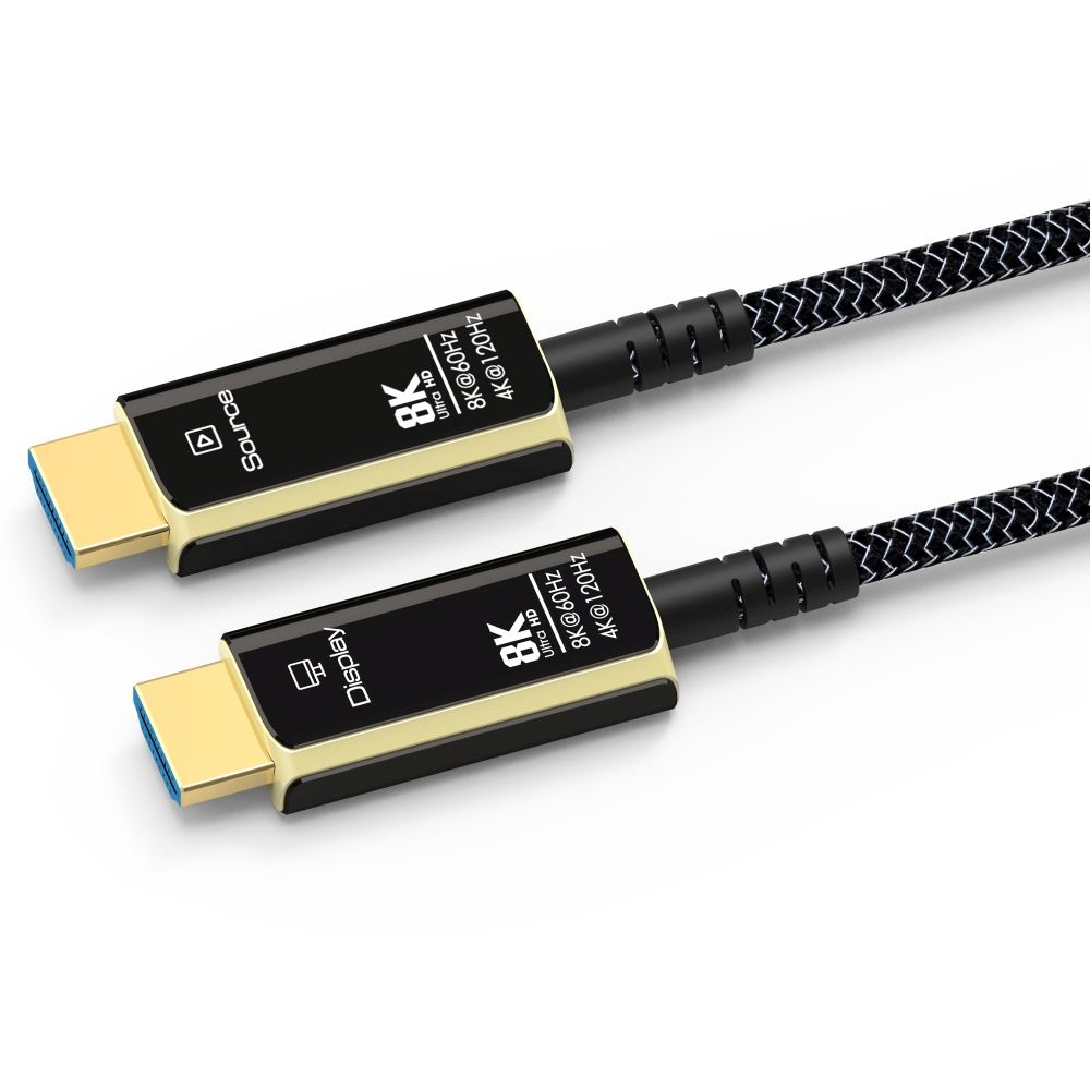 PremiumCord Ultra High Speed HDMI 2.1 optický fiber kábel 8K @ 60Hz, pozlátené 15m 