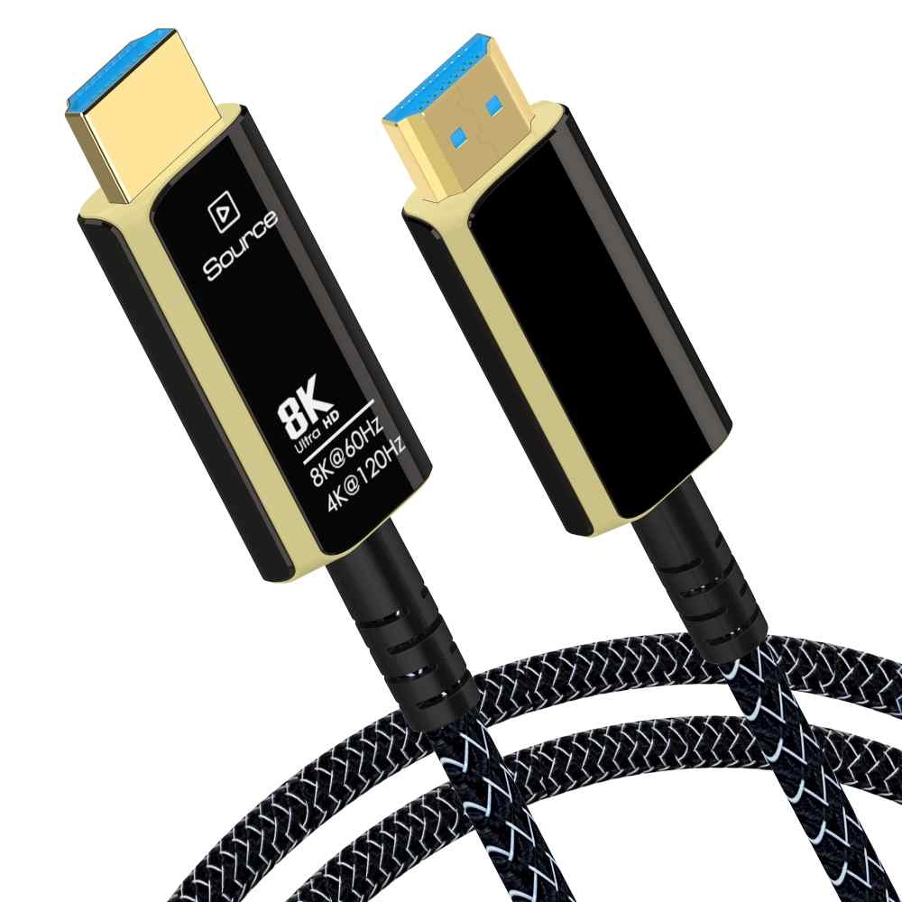 PremiumCord Ultra High Speed HDMI 2.1 optický fiber kábel 8K @ 60Hz, pozlátené 15m