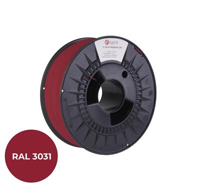 Tlačová struna (filament) C-TECH PREMIUM LINE, PETG, orientálna červená, RAL3031, 1, 75mm, 1kg