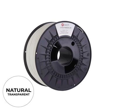 Tlačová struna (filament) C-TECH PREMIUM LINE, PETG, transparentná, 1, 75mm, 1kg