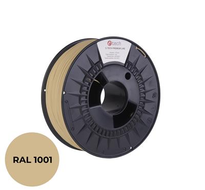Tlačová struna (filament) C-TECH PREMIUM LINE, PETG, béžová, RAL1001, 1, 75mm, 1kg