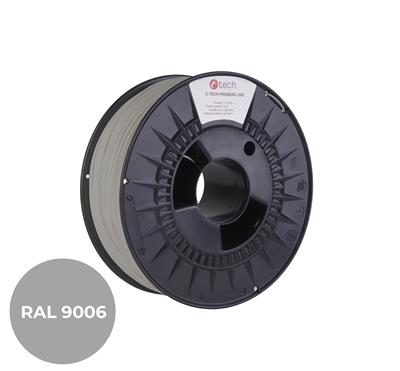 Tlačová struna (filament) C-TECH PREMIUM LINE, PETG, biely hliník, RAL9006, 1, 75mm, 1kg