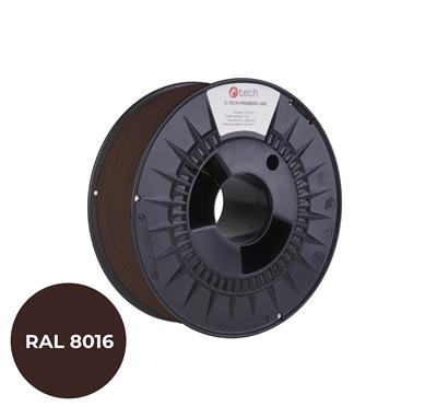 Tlačová struna (filament) C-TECH PREMIUM LINE, PETG, mahagónová hnedá, RAL8016, 1, 75mm, 1kg